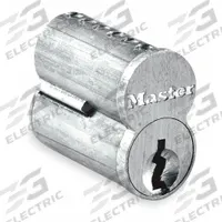MASTER LOCK Interchangeable Core Cylinder: Cylindrical, SFIC, Chrome (MPN CD626DUN). Key specifications — Brand: MASTER LOCK; Lock Assembly Type: Cylindrical; Cylinder Core Type: Small Format Interchangeable Core Cylinder; Keyway Type: D; Number of Pins: 6.