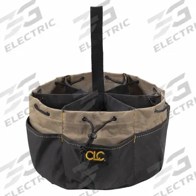 CLC Bucket Bag: 10 in W x 7 in H x 10 in L, Black, Polyester, 18 Pockets - Polyester Bucket Bags