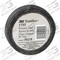 3M Electrical Tape: 3/4 in Wd, 27 1/2 yd Lg, 13 mil Thick, Uncoated Cotton Cloth, Rubber, 60 PK (MPN 1755-3/4). Key specifications — Series: 1755.