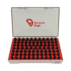 VERMONT GAGE Pin Gauges: Go (Plus), 22.51 mm to 23.99 mm, 0.01 mm Dia Increment, ZZ Tolerance Class (MPN 902300900). Key specifications — attr1182482: ZZ; attr1182483: +/-0.0050 mm; attr1182499: VERMONT GAGE.