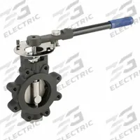 MILWAUKEE VALVE Butterfly Valve: For Steam Media, 4 in Pipe Size, Lug, 285 psi Max. Pressure (CWP) (MPN HP1LCS4212 4"). Key specifications — Brand: MILWAUKEE VALVE; Liner Material: RPFTE; Handle Type: Lever.