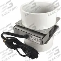 PVC Radon Booster Fan,16W,4": 80 cfm Max., 4 in Duct, 18 W, 115V AC, 1 Ph, PVC (MPN PVC4). Key specifications — Includes: 6 ft Power Cord; Brand: TJERNLUND; Speed Controllable: No; High-Efficiency Motor: No; Housing Material: PVC; Nameplate Voltage: 115V AC; Number of Speeds: 1; Airflow @ 0.000 in SP - Range: 0 to 249 cfm.