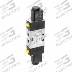 AVENTICS Solenoid Air Control Valve: Five-Way / Two-Position, Female 1/8 in BSPT, 26 mm BSPT, Spool (MPN 5777250220). Key specifications — attr1078830: Die Cast Zinc; attr1078874: Detent; attr1078854: Normally Open/Normally Closed.