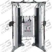 PROMAXIMA Chest/Shoulder Dual Adjustable Pulley: Steel, Powder Coated, Gray, Vinyl, 62 in Overall Lg (MPN CM-335)