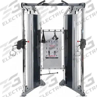 PROMAXIMA Chest/Shoulder Dual Adjustable Pulley: Steel, Powder Coated, Gray, Vinyl - Chest Machines