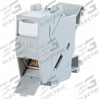 METZ CONNECT Rail-Mount Module: Cat6A, Data/HDBaseT/Power, 8 Poles, 45° Angled, Cable, Zinc Die-Cast (MPN 1309426003-E). Key specifications — Housing Material: Zinc Die-Cast; IP Rating: IP20; Mounting Type: Cable; Connector Color: Light Gray; Performance Category: Cat6A; Application: HDBaseT; Connection Type: Insulation Displacement; Connector Gender: Female.