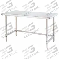 Table: 44 in Overall Wd, 34 in Overall Ht, 8 ft Overall Lg, Stainless Steel, 1,000 lb Load Capacity (MPN GRWT449US). Key specifications — Brand: INSTOCK; Countertop Material: Stainless Steel.