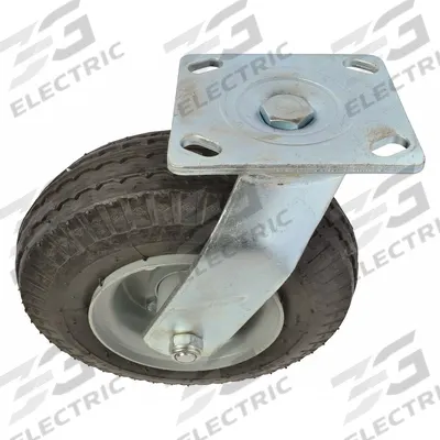 Dayton Swivel Caster: 300 lb Load Capacity, 8 in Overall Lg, 3 in Overall Wd, Rubber/Steel - Replacement Casters for Platform Trucks