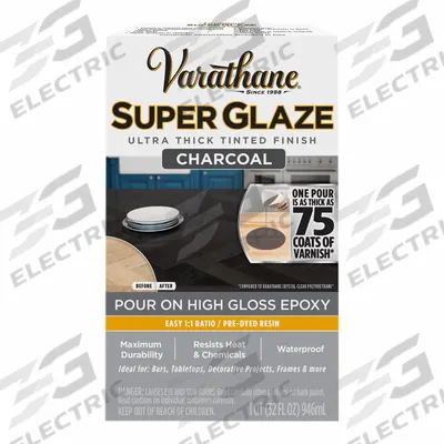 VARATHANE Finish: Finish, Interior, 32 fl oz Container Size, Charcoal - Glaze Coatings