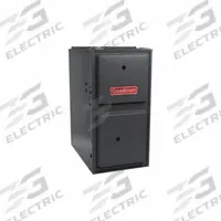 GOODMAN Residential Gas Furnaces: 120,000 BtuH Heating Capacity Input, 2,000 cfm, Upflow Furnace (MPN GR9S961205DN). Key specifications — Overall Dimensions - H x W x D: 34-1/2 in x 14 in x 29 in; Air Flow: 2,000 cfm; California Low NOx Compliant: Yes; Brand: GOODMAN.
