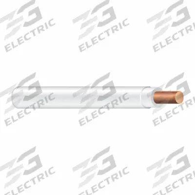SOUTHWIRE Wire: Copper, 14 AWG, 1 Conductors, Solid, White, 25 ft Lg - Copper THHN/THWN Building Wires