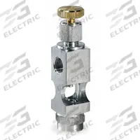 LDI INDUSTRIES Needle Valve: 1 Feeds, 1/8" Inlet Thread Size, NPTF, 1/8" Outlet Thread Size, Cross (MPN N401-01). Key specifications — Inlet Thread Size: 1/8"; Inlet Thread Type: NPTF; Outlet Thread Size: 1/8"; Outlet Thread Type: NPTF; Spray Pattern Flow: Cross; Brand: LDI INDUSTRIES.