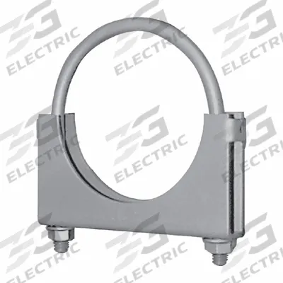 NICKSON EXHAUST SOLUTIONS Exhaust Clamp: U-Bolt Clamp, 3 1/2 in Compatible Pipe Dia - Max - U-Bolt Saddle Muffler Clamps