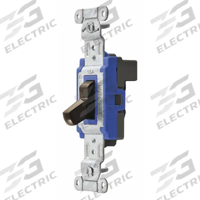 HUBBELL Wall Switch: Toggle Switch, 3-Way, Maintained, Brown, 120/277V AC - Toggle Wall Switches
