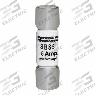 MERSEN Fuse: SBS Series, Midget, Fast-Acting, 5 A, 600 V AC, 13/32 in x 1 3/8 in - Fast-Acting Cylindrical Fuses