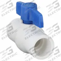 APPROVED VENDOR Manual Two-Way Ball Valve: 3/4 in, PVC, Straight, Socket x Socket, One-Piece, Tee (MPN 107-634-NP). Key specifications — Brand: APPROVED VENDOR; Handle: Tee.