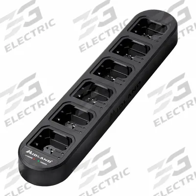 MIDLAND Multi-Unit Charger: Fits Midland, For BizTalk BR180 Series, 6 Radios Charged - Midland-Compatible Chargers