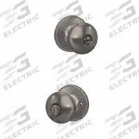 SCHLAGE RESIDENTIAL Stratus Knob Lockset: Privacy Knob Locksets, Nickel (MPN J40-STR-619). Key specifications — Lockset Style: Stratus.