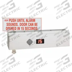 SDC Electromagnetic Delay Egress (MPN 1511TNDKVD2B2). Key specifications — Release Delay: 15 to 30 sec; Material: Aluminum; Brand: SDC.
