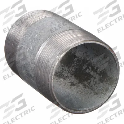 BECK Pipe Nipple: 2 in Nominal Pipe Size, 6 1/2 in Lg, Schedule 40, Galvanized Steel - Schedule 40 Threaded on Both Ends Pipe & Pipe Nipples