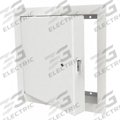 BABCOCK-DAVIS Access Door: 10 in Ht, 10 in Wd, Piano Hinge, Exposed Flange, Steel - Locking Access Doors