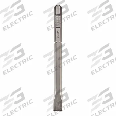 MILWAUKEE Breaker and Demolition Hammer Chisel: 1 in Head Wd, 12 in Overall Lg - Chisel Bits for Breaker & Demolition Hammers