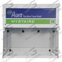 MYSTAIRE Ductless Fume Hood: Aura, 54 in Overall Wd, 50 in Overall Ht, 28 in Overall Dp, White (MPN MY-AU54). Key specifications — Assembly: Fully Assembled; Brand: MYSTAIRE; Base/Stand Included: Yes; Blower Included: Yes.