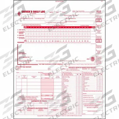 JJ KELLER Simplified Drivers Logbook: Driver's Daily 2-in-1 Log Book, Carbonless - Combination Logbooks