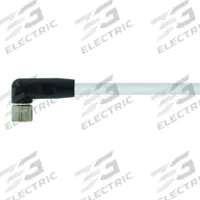 Cordset: M8 Female Right Angle X Bare Wire, 4 Pins, Gray, PUR, 3 m Cable Lg, 24 AWG Wire Size (MPN 7000-08101-2310300). Key specifications — Cable Jacket Color: Gray; End 1 Mounting Orientation: Right Angle; End 1 Gender: Female; End 1 Connection Type: M8; Cable Jacket Material: PUR; Brand: MURRELEKTRONIK; IP Rating: IP65; End 2 Connection Type: Bare Wire.