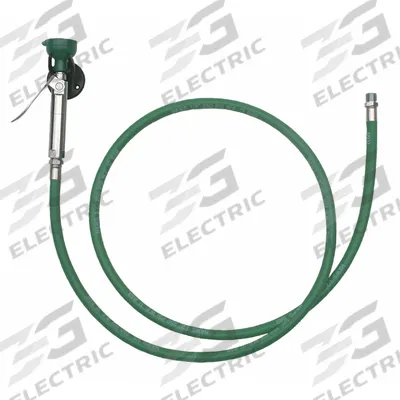HAWS Drench Hose: Green, Wall Mount, Rubber, 8 ft Hose Lg - Supplemental Drench Hoses