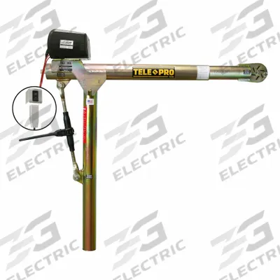 TELE-PRO Davit Crane: Steel, Electric, 1,200 lb Max. Load Capacity, 3.6 ft to 7 ft - Steel Davit Cranes