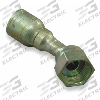 AEROQUIP Hydraulic Crimp Fitting: Steel x Steel, 45° Elbow, -10 For Hose Dash Size - Aeroquip Crimp Hydraulic Hose Fittings with ORS Connection