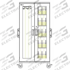 CAPSA HEALTHCARE Mobile Medical Cabinets: 36 in x 27 in x 78 in, 4 Shelves, 33 in Shelf Wd, White (MPN LPC-T2736-G-CATH3). Key specifications — Cabinet Color: White; Brand: CAPSA HEALTHCARE.