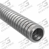 Flexible Metal Conduit - Reduced Wall: 3/4 in Trade Size, 25 ft Overall Lg, Steel (MPN 5503-22-00). Key specifications — Bend Radius: 4 in; Color: Gray; Conduit Type: Reduced Wall; Finish: Galvanized; Flexibility: Flexible; Inside Diameter: 0.81 in; Material: Steel; Outside Diameter: 1.11 in.