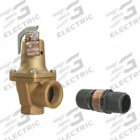 WATTS Relief Valve: FNPTF x FNPTF, 3/4 in x 1 in, Iron, 75 psi Max. Op Pressure, 5 5/8 in Overall Ht (MPN 3/4 740 050 FS). Key specifications — Brand: WATTS.