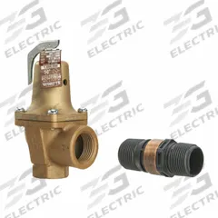WATTS Relief Valve: FNPTF x FNPTF, 3/4 in x 1 in, Iron, 75 psi Max. Op Pressure, 5 5/8 in Overall Ht (MPN 3/4 740 050 FS). Key specifications — Brand: WATTS.
