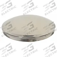PHOENIX Hub Cap: Hub Cap, For 8 in Wheel Dia, Stainless Steel, Stainless Steel (MPN R2512)