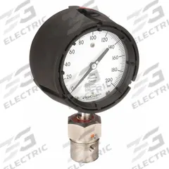 ASHCROFT Pressure Gauge with Diaphragm Seal: 0 psi to 200 psi, 1259/311-312, 4 1/2 in Dial, Glycerin (MPN 451259SD04L/50312SS04TXCG200#). Key specifications — Brand: ASHCROFT; Gauge Case Liquid: None; Seal Fill Liquid: Glycerin; Seal Lower Housing Material: 316L Stainless Steel; Accuracy: ±1.00%; Gauge Wetted Parts: Stainless Steel.