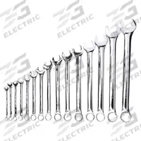WESTWARD Combination Wrench Set: Alloy Steel, Chrome, 15 Tools, 15° Head Offset Angle, Offset (MPN 4VAV9). Key specifications — attr309520: Chrome; attr309519: Alloy Steel; attr324929: WESTWARD; attr309512: Canvas Pouch; attr309522: No; attr309533: No.