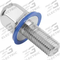 Hygienic Hex Head Bolt w/Washer: Stainless Steel, Fully Threaded, M6, 20 mm Fastener Lg, Grade 316L (MPN K1647.1106X20). Key specifications — Brand: KIPP; Washer Type: FDA-Approved Pre-Mounted Sealing.