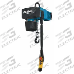 DEMAG Electric Chain Hoist: H4 - Heavy Duty, 460V AC, Hook Mounted - No Trolley, 2 Speeds (MPN DC Com 2-250-1/1 H5 V7.2/1.8-460/60). Key specifications — attr918889: DEMAG; attr918909: Chain Container; attr918925: 460V AC; attr922366: 28 in - 30 in.
