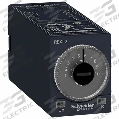 SCHNEIDER Time Delay Relay: Socket Mounted, 12V DC, 5 A, 8 Pins/Terminals - Socket-Mounted Relays