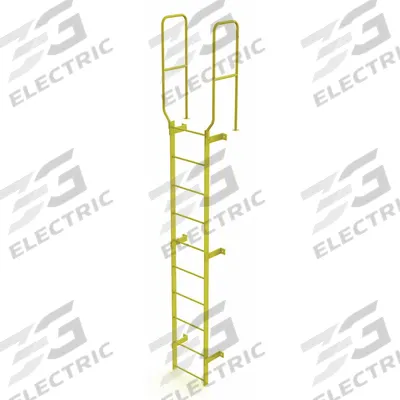 TRI-ARC Ladder,Walk-Thru Fixed,Steel,10-Rung: 13 ft Overall Ht, 28 in Overall Wd - Fixed Ladders