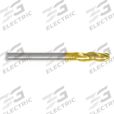APPROVED VENDOR Ball End Mill: Carbide, TiN Coated, 3 Flute, 1" Mill Dia, 1-1/2" LOC - General Purpose Carbide Ball End Mills