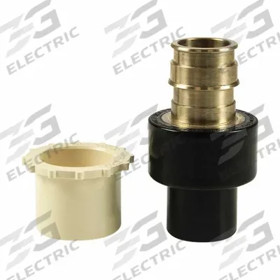 UPONOR Barbed Fitting Adapter: 1 1/4 in ID x 1 1/4 in Pipe Size, Barbed, Brass - Expansion Brass Barbed Tube Fittings