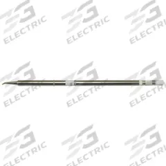 HAKKO Soldering Tip: T15 Series, Bent Chisel, 0.5 mm W, 3.5 mm Lg (MPN T15-JD08). Key specifications — Brand: HAKKO; Compatible Handpiece Manufacturer Model Number: FM-2028; Manufacturer Part Number: T15-JD08.