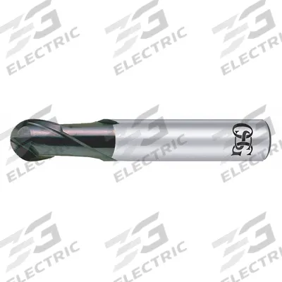 OSG Ball End Mill: Carbide, WXS Coated, 5 Flute, 1/32" Mill Dia, 3/64" LOC - Carbide Ball End Mills for Hardened Materials