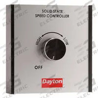 Speed Control: Dial, 1 Switches or Dials, 115V AC, Aluminum Plate, Silver Plate, 10 A (MPN 48C173). Key specifications — Brand: DAYTON; Reversible: Not Reversible; Input Voltage: 115V AC; Compatible with Series: Dayton Speed Controllable Fans; Plate Material: Aluminum.