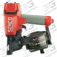 SENCO Air Nail Gun: Framing, 15°, Wire, 1/4 in NPT, Sequential, Coil Collation, 120 Nail Capacity (MPN ROOFPRO 445XP). Key specifications — attr1320923: SENCO; attr1320894: Sequential.