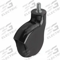 MEDCASTER Plate Casters: Swivel, 4 in Wheel Dia., Inch, 1 1/4 in Wheel Wd, 5 3/8 in Mounting Ht (MPN PGE40741-BK-MNT63(KK)). Key specifications — attr1111390: MEDCASTER; attr1111403: Ball; attr1111394: 1/2"-13; attr1176848: Swivel.